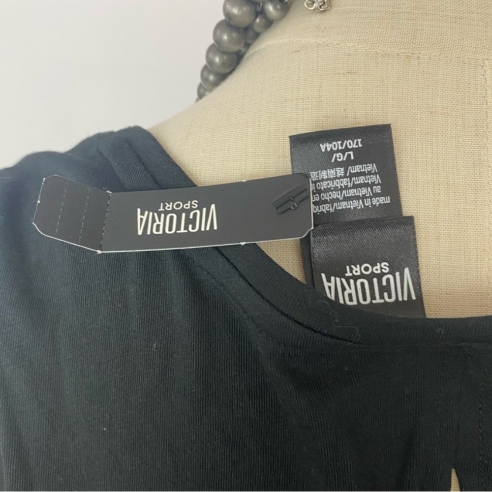 NWT large Victoria sport black tank top summer sporty Athleisure - Picture 5 of 5
